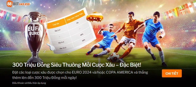 Siêu thưởng cược xâu tại nhà cái 88BET